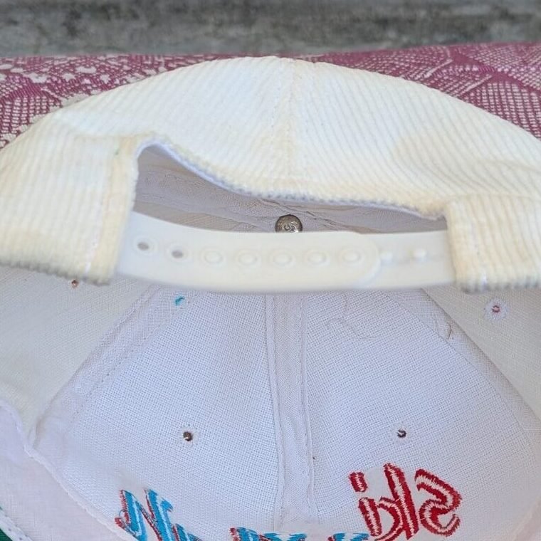 Ski Utah | 1 of 1 | White/ Red Rope | Corduroy Hat | ~1986 - Image 3