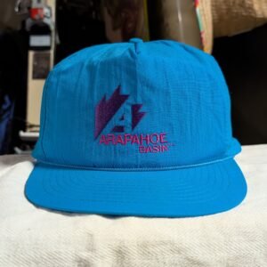 Arapahoe Basin | 1 of 1 | Auqua Blue Nylon Hat | ~1994