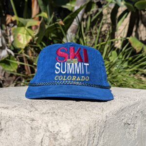 Ski the Summit | 1 of 1 | Royal Blue Corduroy Hat | ~1988